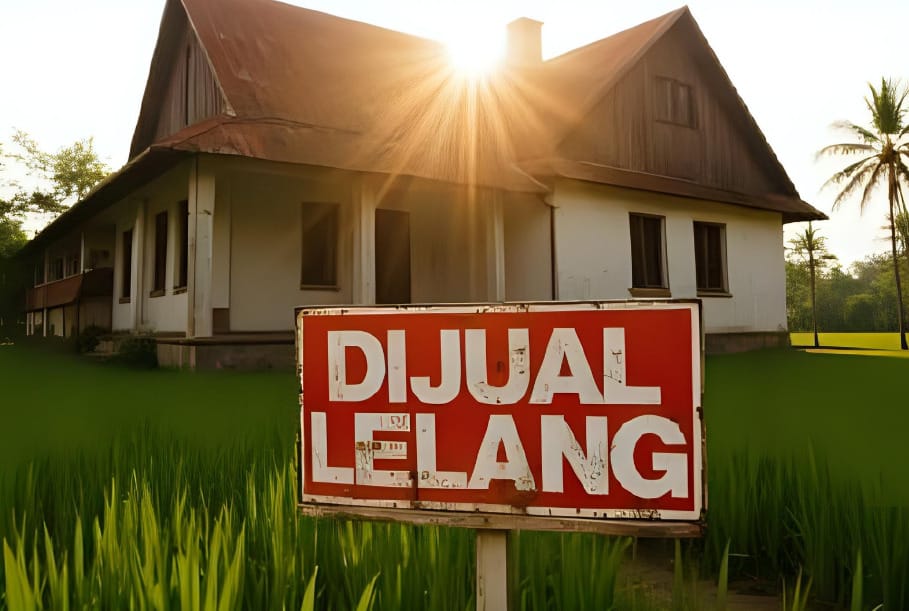 Ilustrasi rumah lelang dijual sebagai investasi properti